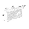 60 Inch Teak Root Console Table Black Resin