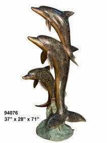 Bronze Three Dolphins
