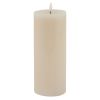 Luxe Collection Melt Effect 3.5x9 Taupe LED Wax Candle