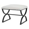 Boucle Ribbed Foot Stool