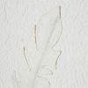 Solli White Feathers Art Mounted In Beaded Frame