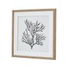 Reef Coral Art Mounted In Beaded Frame