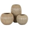 Pallida Collection Medium Striped Vase