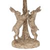 Stonewashed Marching Hares Lamp With Linen Shade