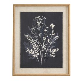 Flora & Fauna Collection Grove On Linen In Beaded Frame