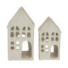 White Ceramic House Tea Light Holder