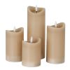 Luxe Collection Natural Glow 2.75x5 Taupe Melted LED Candle