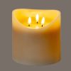 Luxe Collection Natural Glow 6x6 Taupe Melted LED Candle