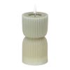 Luxe Collection Natural Glow 2.75x6 Grey Carved LED Candle
