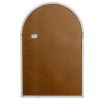 Washed Wood Arched Window Mirror