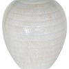 Chevronne Ceramic Table Lamp With Linen Shade