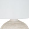 Chevronne Ceramic Table Lamp With Linen Shade