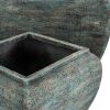 Verdan Square Drum Set Of 2 Planters