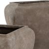 Umber Square Drum Set Of 2 Planters