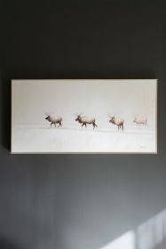 Framed Acrylic Painting - Elk