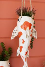 Ceramic Koi Fish Hanging Planter (Min 2)