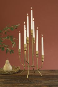 Eight Taper Candelabra - Antique Brass