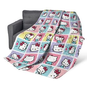 Hello Kitty Sweet As Can Be Full/Queen Quilted Blanket 90 x 90 inches