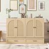 Full Size Murphy Bed with Large Drawers, Gold