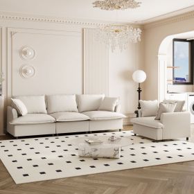 [New+Video] 2 Piece Living Room Sofa Set with Throw Pillows,Chenille Sectional Couch Sets,Upholstered 3 Seater Sofa & Armchair