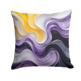Nonbinary Pride Throw Pillow Machine Washable, Indoor Outdoor Decorative Pillow for Couch, Bed or Patio, 18Hx18W