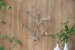 17x5.5x22" Metal Branch Wall Sculptures with Bird Accents, Set of 2