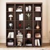 Queen Murphy Bed Wall Bed with Storage Doors, Espresso