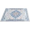 8x10FT Vintage Area Rug Modern Non Slip Carpet Boho Low Pile Soft Rug Waterproof Machine Washable Rug for Living Room Bedroom Kitchen Dining Room Unde