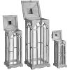 Set Of Three Wooden Lanterns