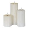 Luxe Collection Natural Glow Textured Ribbed LED Candle