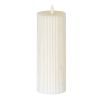 Luxe Collection Natural Glow Textured Ribbed LED Candle