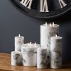 Luxe Collection Natural Glow Marble Effect LED Candle