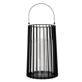 Lynk Lantern With Handle And Glass Candle Holder (Option: Large)