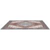 8x10FT Vintage Area Rug Modern Non Slip Carpet Boho Low Pile Soft Rug Waterproof Machine Washable Rug for Living Room Bedroom Kitchen Dining Room Unde