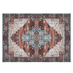 8x10FT Vintage Area Rug Modern Non Slip Carpet Boho Low Pile Soft Rug Waterproof Machine Washable Rug for Living Room Bedroom Kitchen Dining Room Unde (Option: AreaRug810FTType3)