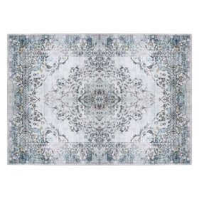 8x10FT Vintage Area Rug Modern Non Slip Carpet Boho Low Pile Soft Rug Waterproof Machine Washable Rug for Living Room Bedroom Kitchen Dining Room Unde (Option: AreaRug810FTType1)