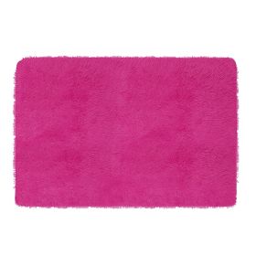 Fluffy Bedroom Rug 4’ x 2.6’ Anti-Skid Shaggy Area Rug Decorative Floor Carpet Mat for Nursery Bedroom Living Room (Option: RugFloorMatRose)