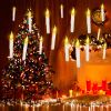 12Pcs Flameless Floating Candles LED Magic Hanging Candle Light Battery Operated Flickering Warm Light Window Candle With Magic Wand Remote for Hallow