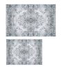 6x9FT Vintage Area Rug Modern Non Slip Carpet Boho Low Pile Soft Rug Waterproof Machine Washable Rug for Living Room Bedroom Kitchen Dining Room Under