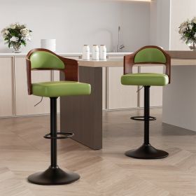 This bar stool set consists of 2 pieces. You can freely place the stools in any setting, such as bars, kitchen islands, restaurants, counters (Color: Green)